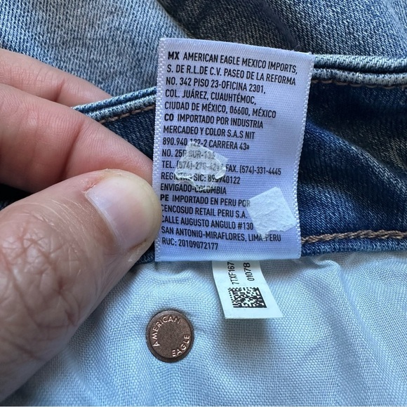 American Eagle Outfitters Blue Distressed Denim Mini Skirt - Picture 11 of 11